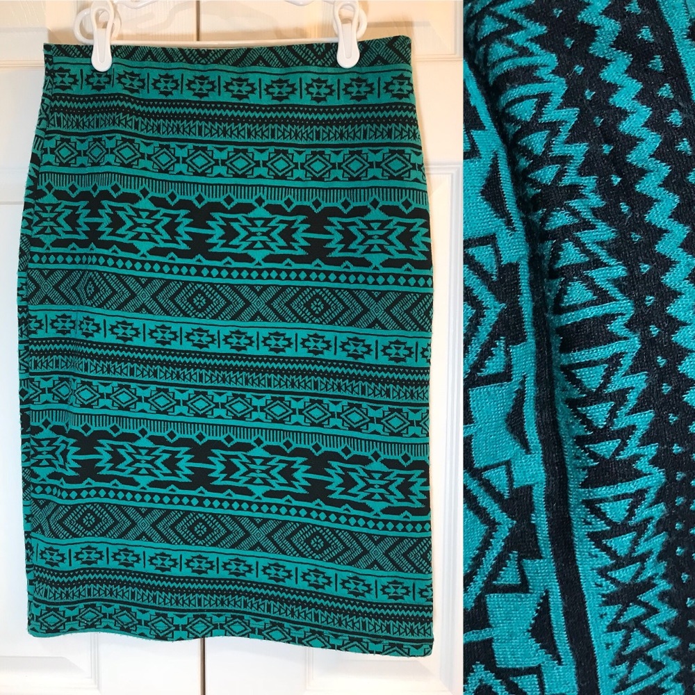 Women’s Aztec Skirt Knee Length